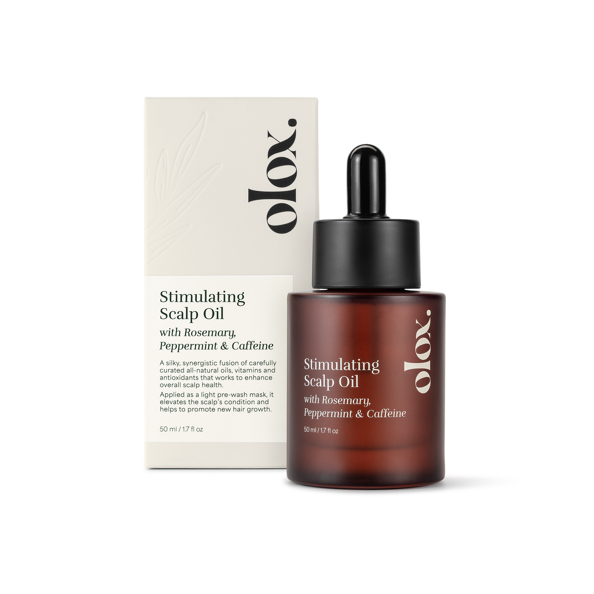 Stimulating Scalp Oil with Rosemary, Peppermint and Caffeine 50ml - olox Australia