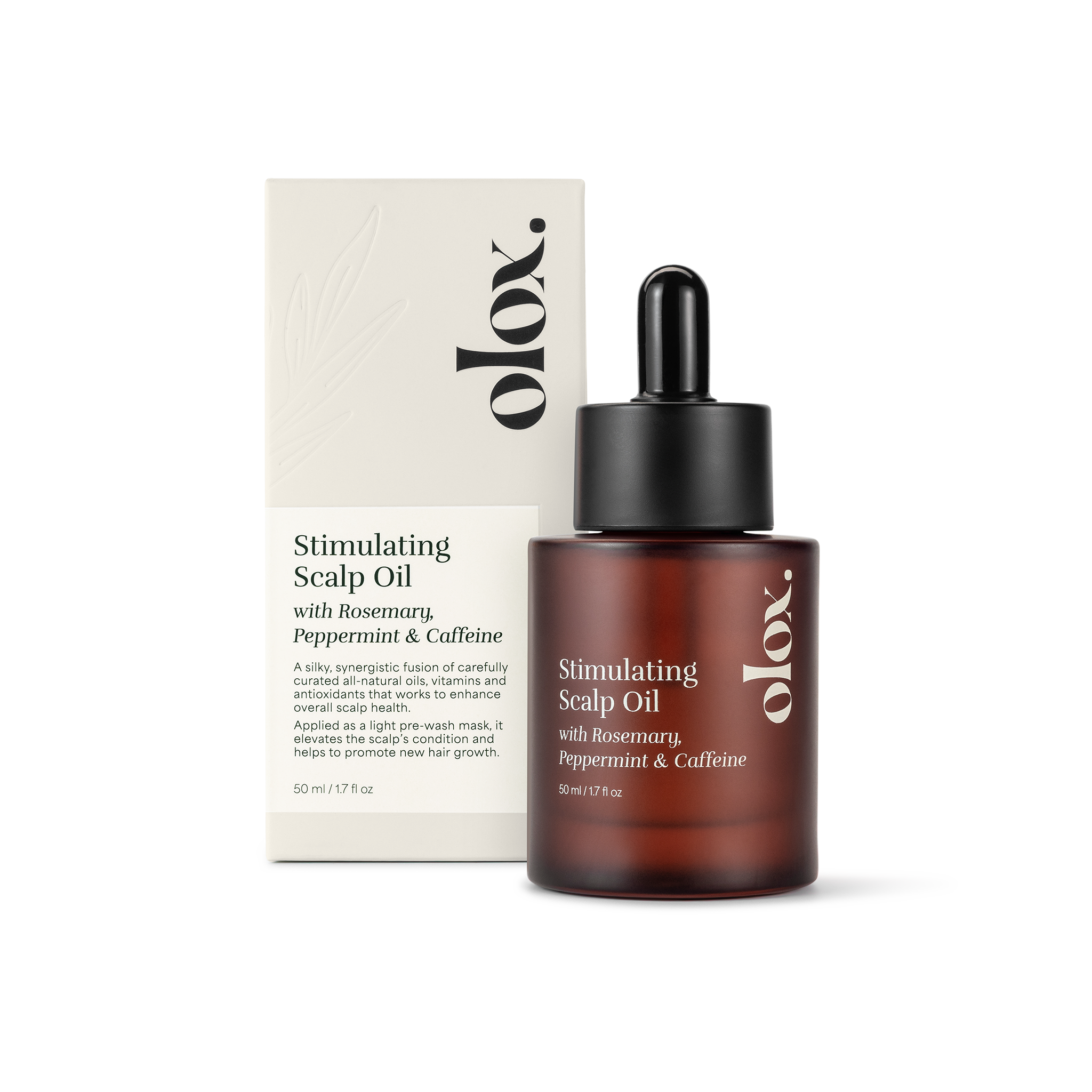 Stimulating Scalp Oil with Rosemary, Peppermint and Caffeine 50ml - olox Australia